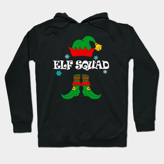 Elf Squad Funny Christmas Holiday Gift T Shirt Hoodie by Curryart